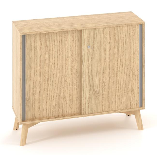 Policová skříň ALFA ROOT, posuvné dveře, 1 police, 100x45x88, 7cm, dub