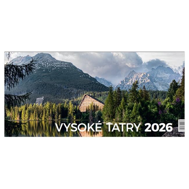 [KD000013] Line table calendar High Tatras 29.7 × 14.0 cm 2026