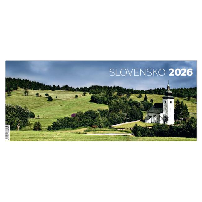 [KD000370] Table calendar line Czech Republic 29.7 × 12.5 cm 2026
