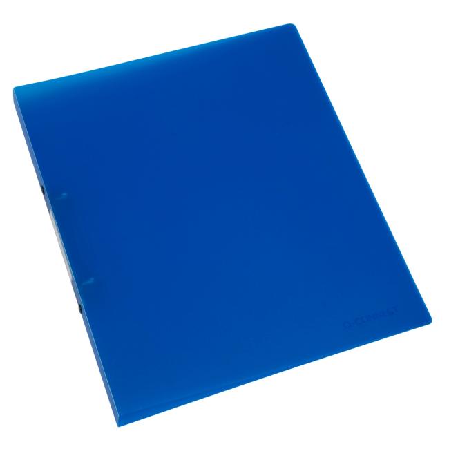 [QC002910] Pořadač 2-kroužkový Q-CONNECT celoplastový 1,6cm transparentní modrý