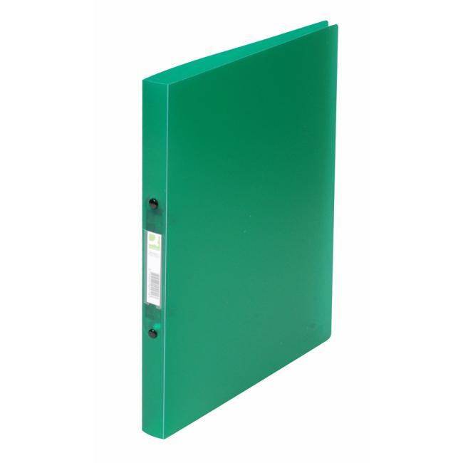 [QC002911] Pořadač 2-kroužkový Q-CONNECT celoplastový 1,6cm transparentní zelený