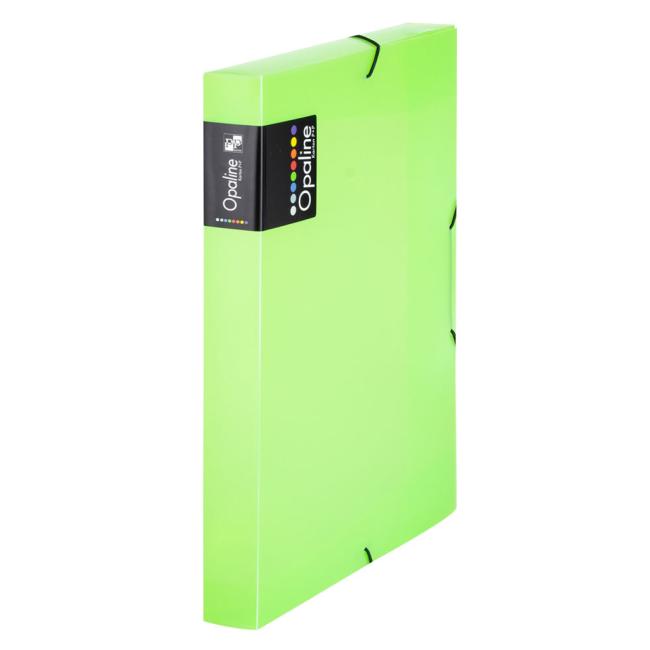 [KP255500] Plastový box s gumičkou Karton PP Opaline, zelený