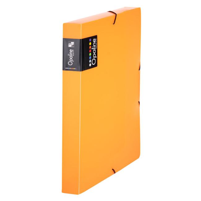 Plastový box s gumičkou Karton PP Opaline, oranžový