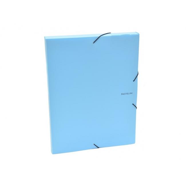 [KP257500] Plastový box s gumičkou Karton PP Pastelini modrý