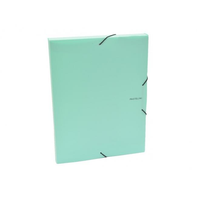 [KP257700] Plastový box s gumičkou Karton PP Pastelini zelený
