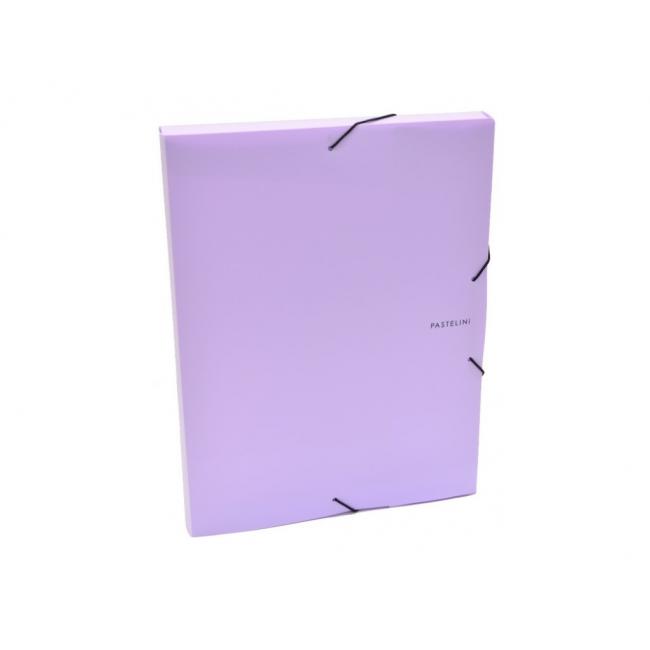 [KP257900] Plastový box s gumičkou Karton PP Pastelini fialový