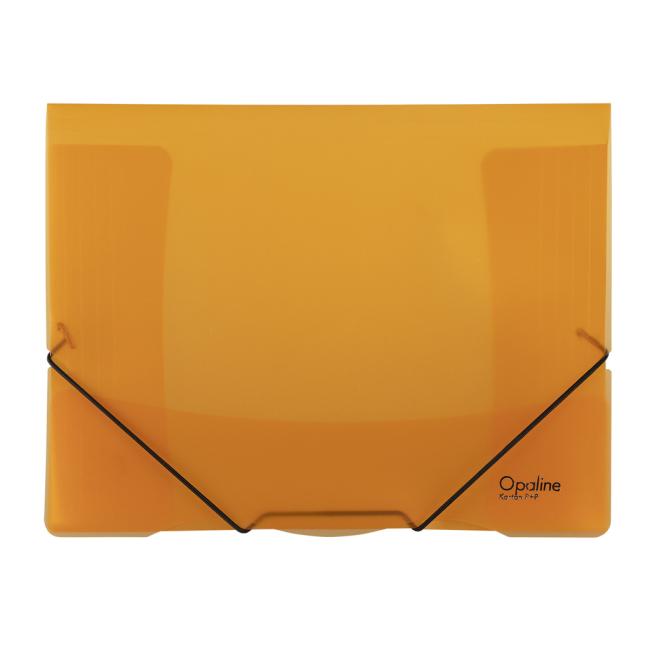 [KP259400] Plastový obal s gumičkou Karton PP Opaline, oranžový