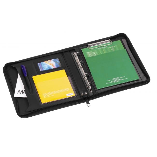 Konferenční mapa A5 s podložkou KARTON PP Milano imitace kůže černá