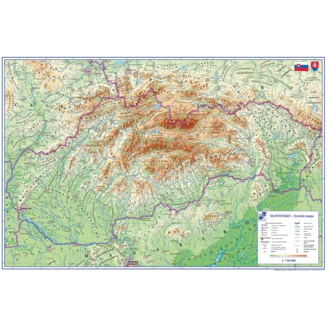 [KP580400] Podložka na stůl KARTON PP s mapou Slovenska 40x60cm