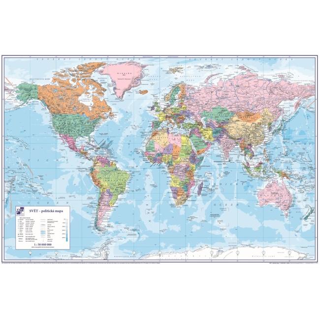 [KP581000] Podložka na stůl KARTON PP s mapou světa 40x60cm