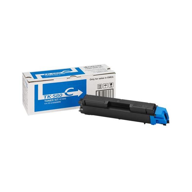 Toner Kyocera TK-580C cyan (2.800 str.) pro FS-C 5150DN/Ecosys P6021