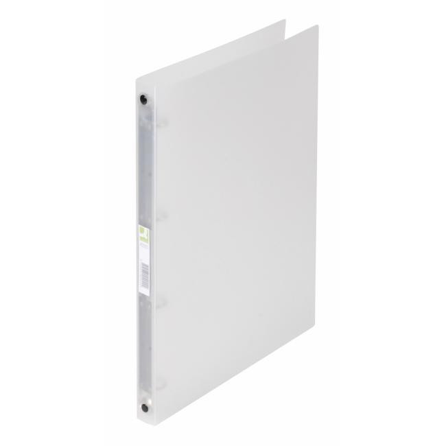 [QC002922] Pořadač 4-kroužkový Q-CONNECT celoplastový 1,6cm transparentní mléčný