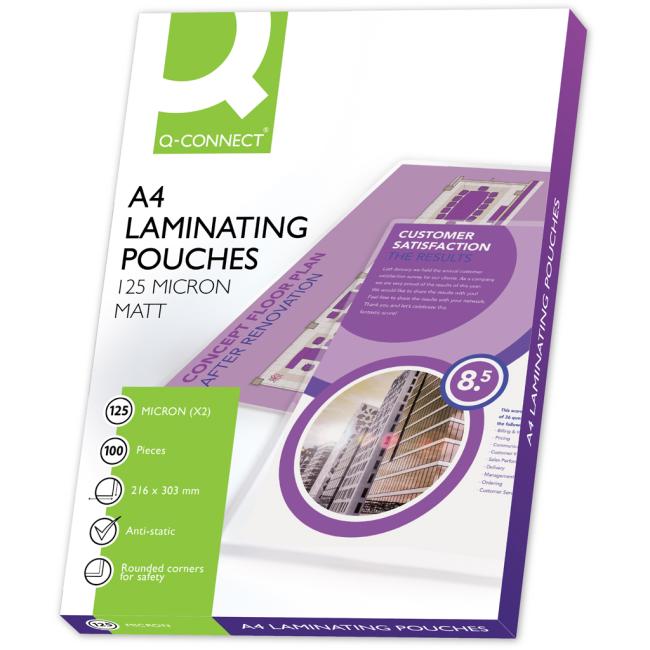 Laminovací fólie Q-Connect 216x303 A4 125mic. matné