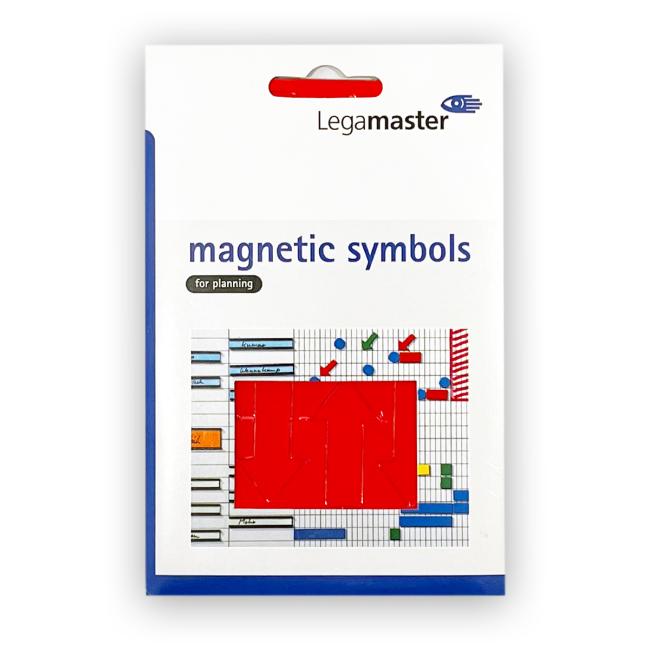 Magnetický symbol šipka červená, 20x35 mm, bal. 12 ks