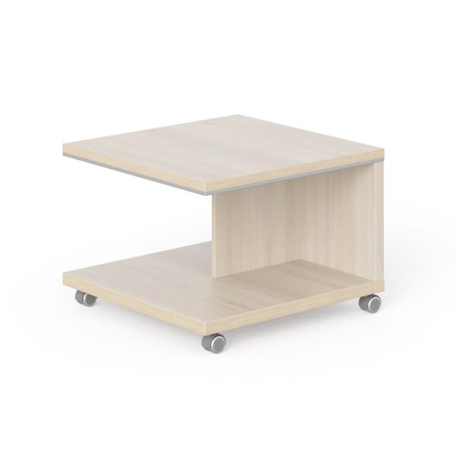 Konferenční stolek mobilní Lenza Wels, 70x50x70cm, akát světlý