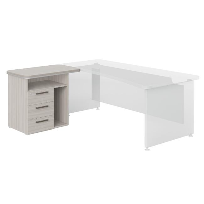 Kontejner přístavný L 3 zásuvky Lenza Wels, nika na PC, 90x76,2x55cm, driftwood