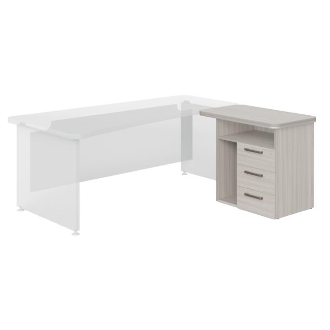 Kontejner přístavný P 3 zásuvky Lenza Wels, nika na PC, 90x76,2x55cm, driftwood