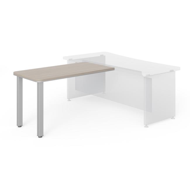 [LZ001410] Přídavný stůl Lenza Wels, 130x76, 2x70cm, kovové nohy - driftwood