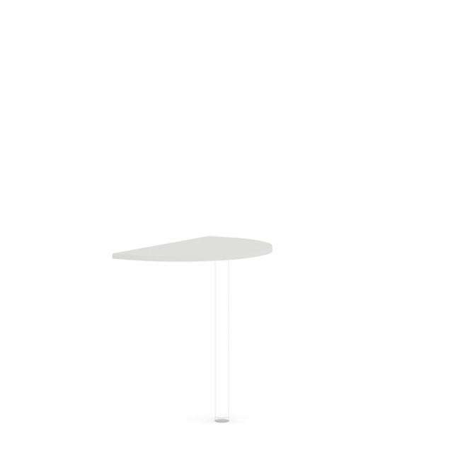 [LZ002413] Doplňkový stůl bez nohy BASIC, 80x2,2x50cm, bílá