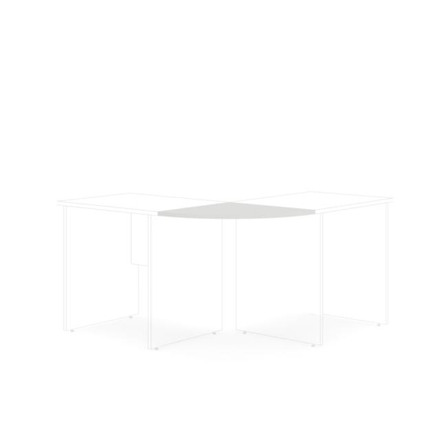Doplňkový stůl bez nohy BASIC, 60x2,2x60cm, bílá
