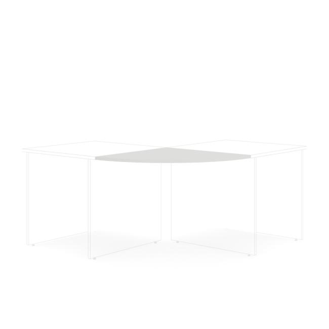 [LZ002443] Doplňkový stůl bez nohy BASIC, 80x2,2x80cm, bílá
