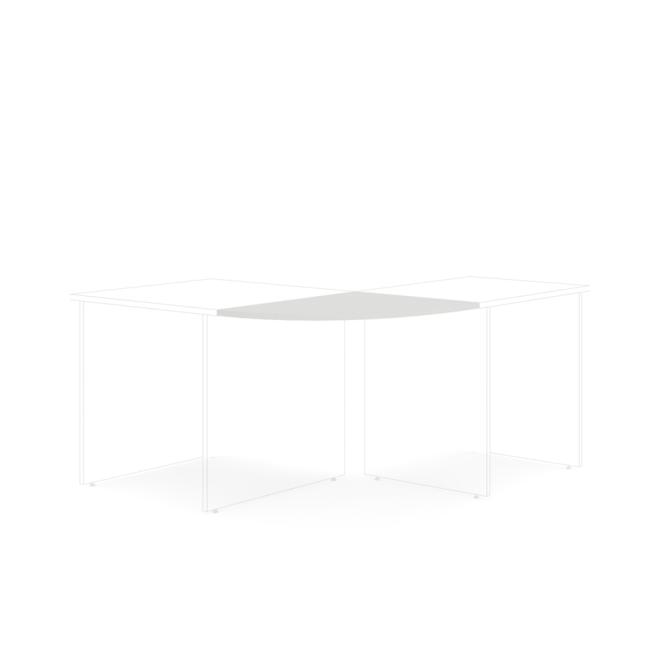 [LZ002453] Doplňkový stůl bez nohy BASIC, 80x2,2x60cm, bílá