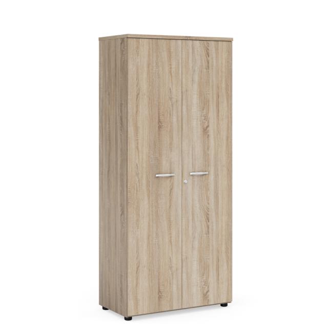 Šatní skříň BASIC s výsuvným věšákem, se zámkem, 80x40x182,1cm, dub Sonoma