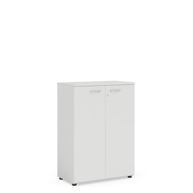 [LZ002823] Policová skříň BASIC, se zámkem, 80x40x111,7cm, bílá