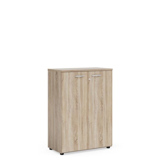 [LZ002824] Policová skříň BASIC, se zámkem, 80x40x111,7cm, dub Sonoma