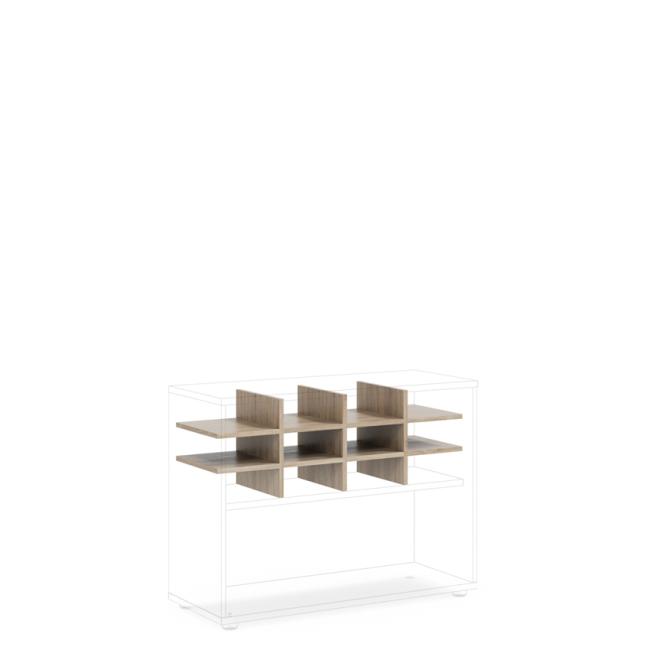 Přihrádka do niky BASIC, otevřená, 96,2x35,3x32,7cm, dub Sonoma