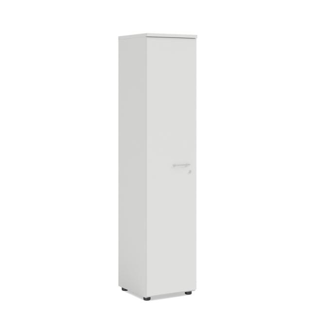 [LZ002973] Policová skříň BASIC, levé dveře se zámkem, 40x40x182,1cm, bílá