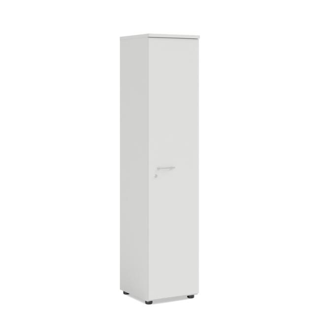 [LZ002983] Policová skříň BASIC, pravé dveře se zámkem, 40x40x182,1cm, bílá