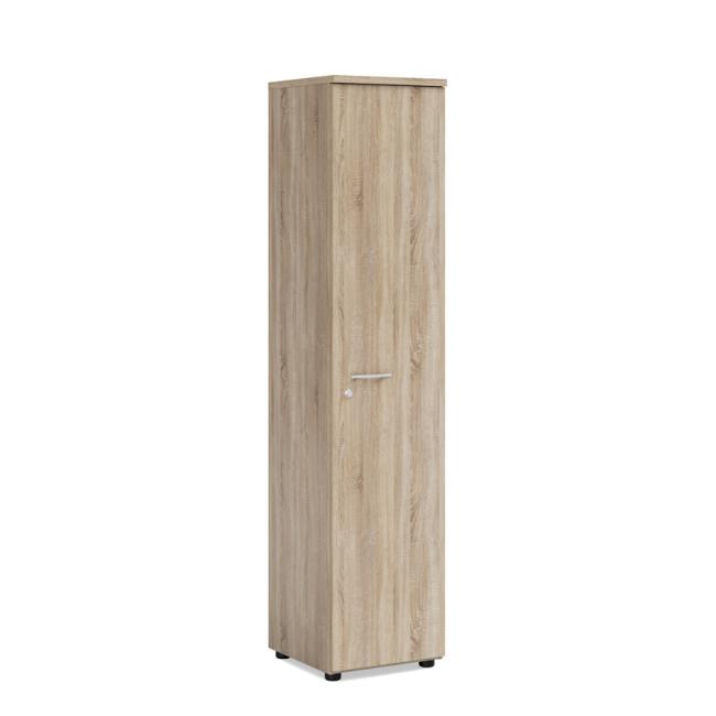 [LZ002984] Policová skříň BASIC, pravé dveře se zámkem, 40x40x182,1cm, dub Sonoma