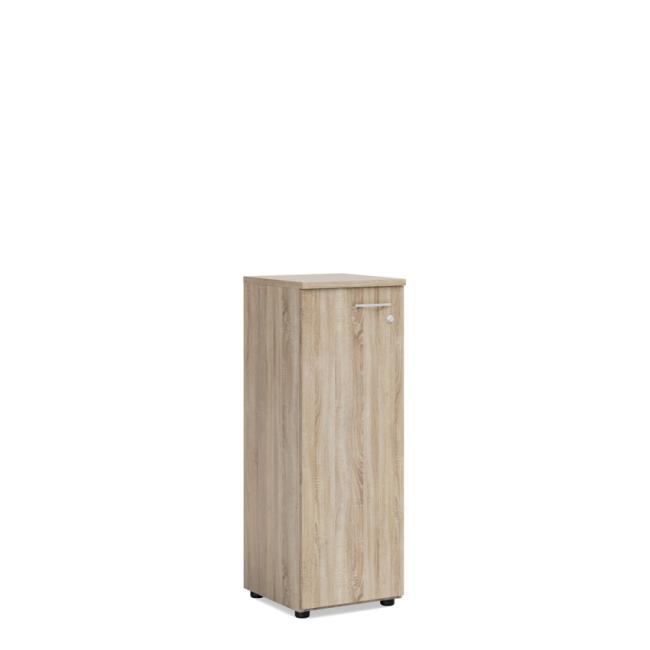 [LZ002994] Policová skříň BASIC, levé dveře se zámkem, 40x40x111,7cm, dub Sonoma