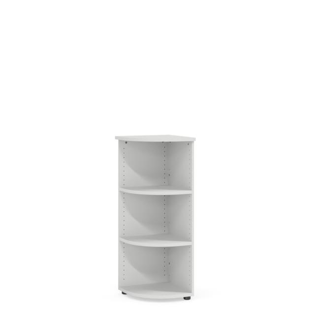 [LZ003063] Policová skříň BASIC, otevřená, rohová, 40x40x111, 7cm, bílá