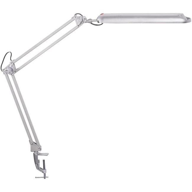 Lampa stolní LED MAUL Atlantic se svorkou stříbrná