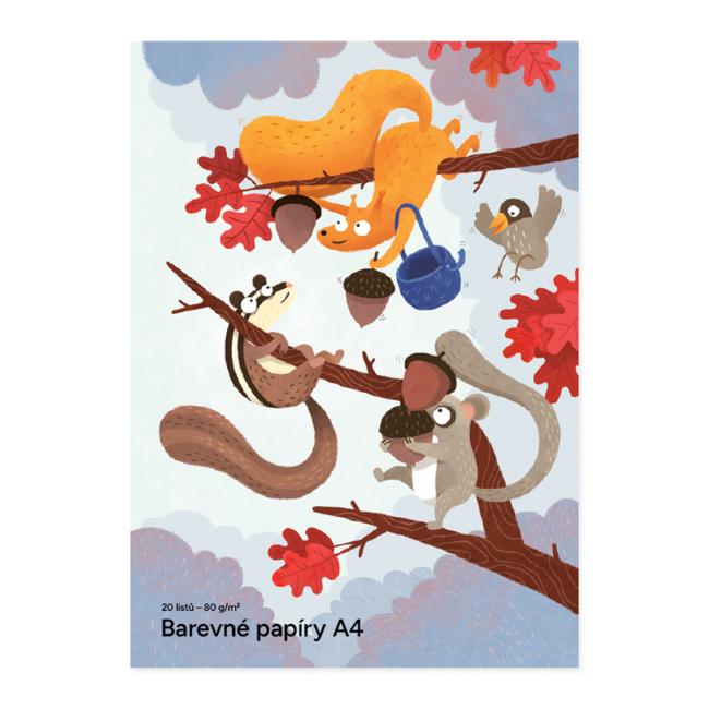 Barevný papír A4 20 listů