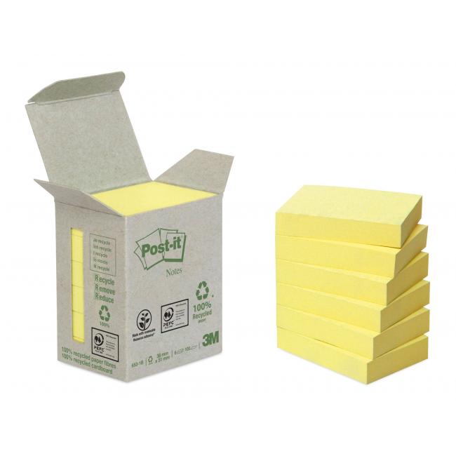 [MM065370] Samolepící bloček Post-it recyklované, 38x51 mm, žluté