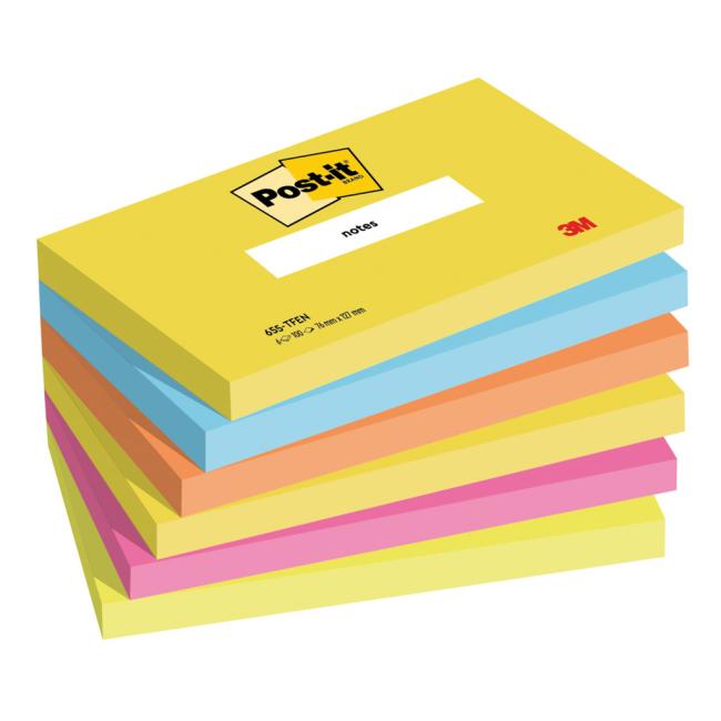 [MM065533] Samolepící bloček Post-it ENERGETIC 76x127mm, 6x100 lístků