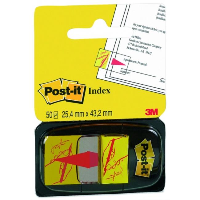 Záložky Post-it Index široké 25,4x43,2 'podpis'
