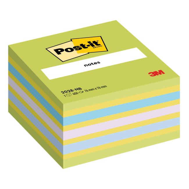 Samolepící bloček Post-it 76 x 76 mm, neonová zelená, mix barev