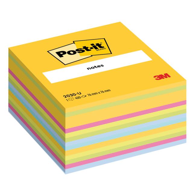 Samolepící bloček Post-it, 76x76 mm, mix barev