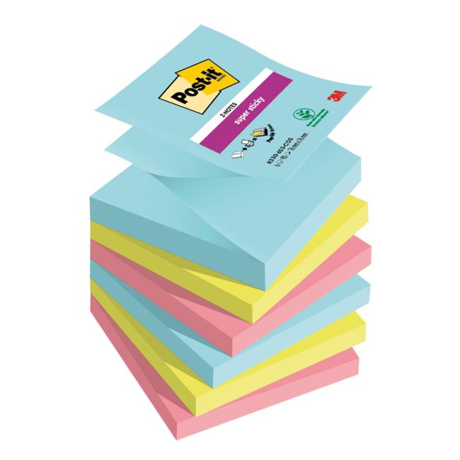 [MM416537] Samolepící Z-bločky Post-it Super Sticky COSMIC, velikost 76x76 mm, 6 bločků po 90 lístků