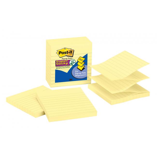 [MM440010] Samolepící Z-bločky linkované 101x101 žluté