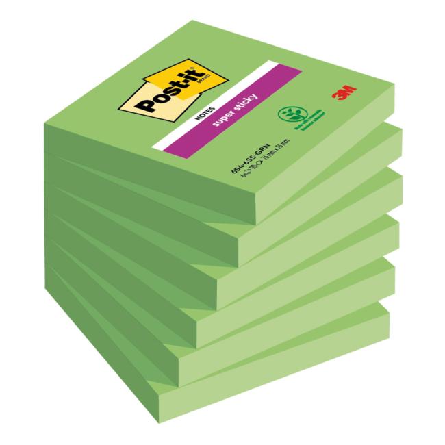 [MM654080] Samolepící bloček Post-it Super Sticky zelené 76x76mm