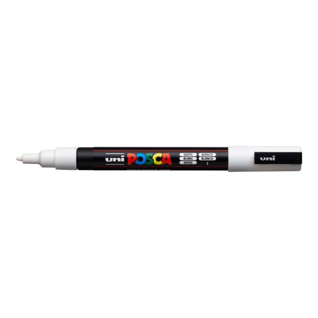 Popisovač uni POSCA PC-3M bílý
