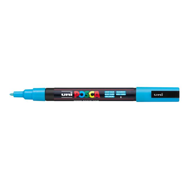 Popisovač uni POSCA PC-3M světle modrý