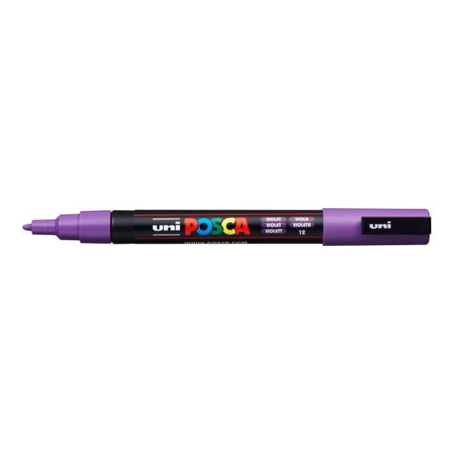 Popisovač uni POSCA PC-3M fialový