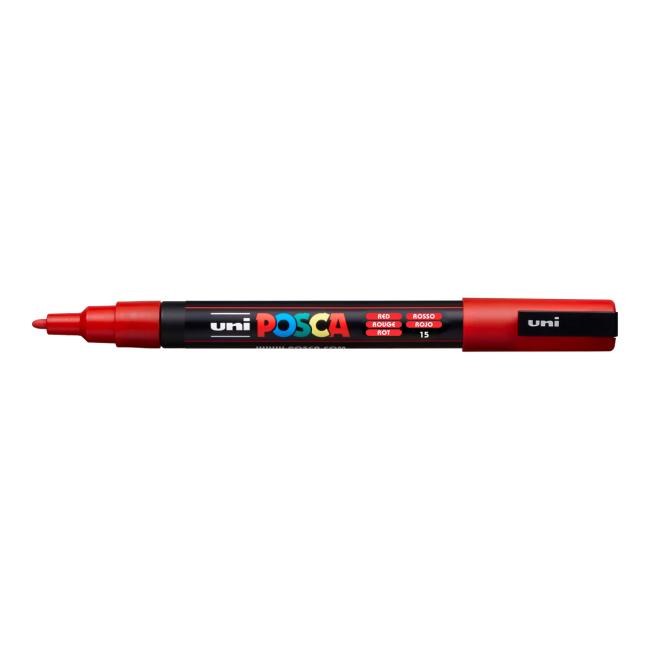 Popisovač uni POSCA PC-3M červený