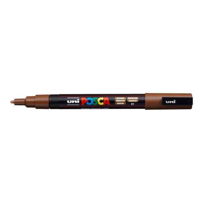 Popisovač uni POSCA PC-3M hnědý
